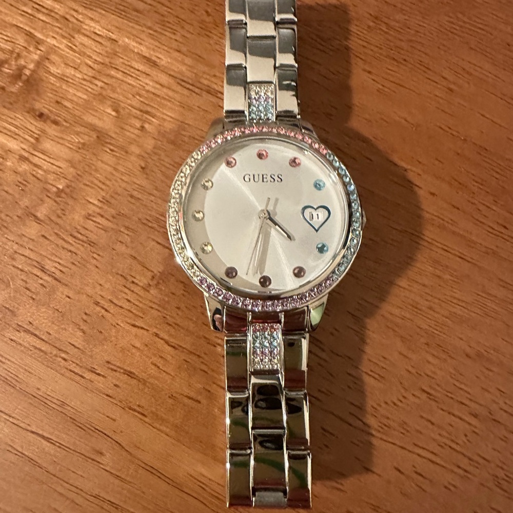 GUESS Silver Women’s Bracelet Watch - Silver Dial